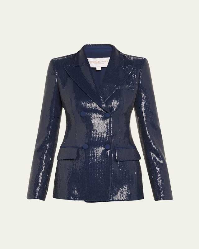 Sequined Lapel Jacket